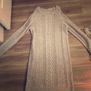 Loft Cold Shoulder Sweater Dress Sz M